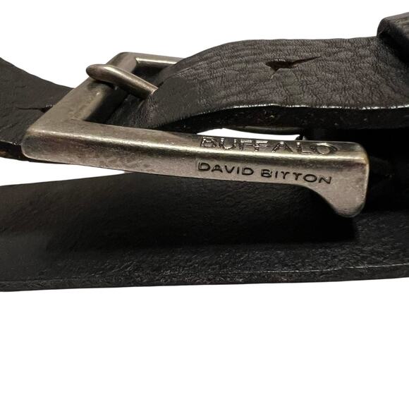 BUFFALO David Bitton Genuine Leather Belt in Black Men's Size XL - Picture 3 of 8